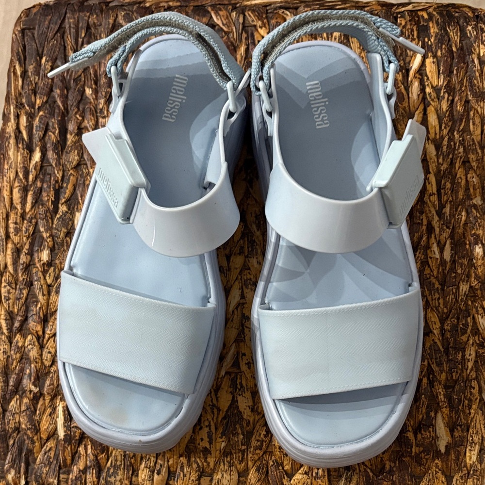 Melissa Pale Blue Chunky Platform Sandals